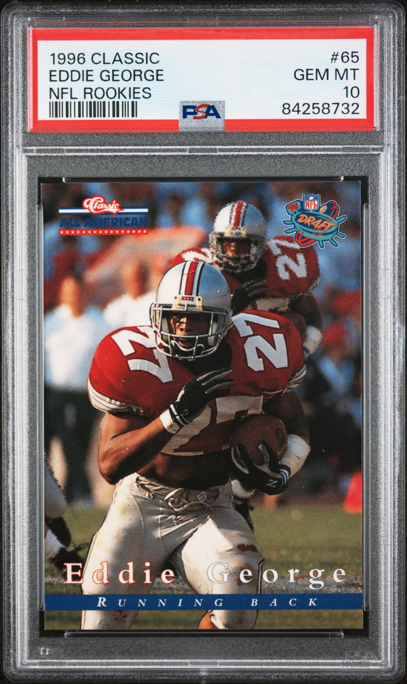 1996 CLASSIC NFL ROOKIES #65 EDDIE GEORGE NFL ROOKIES
