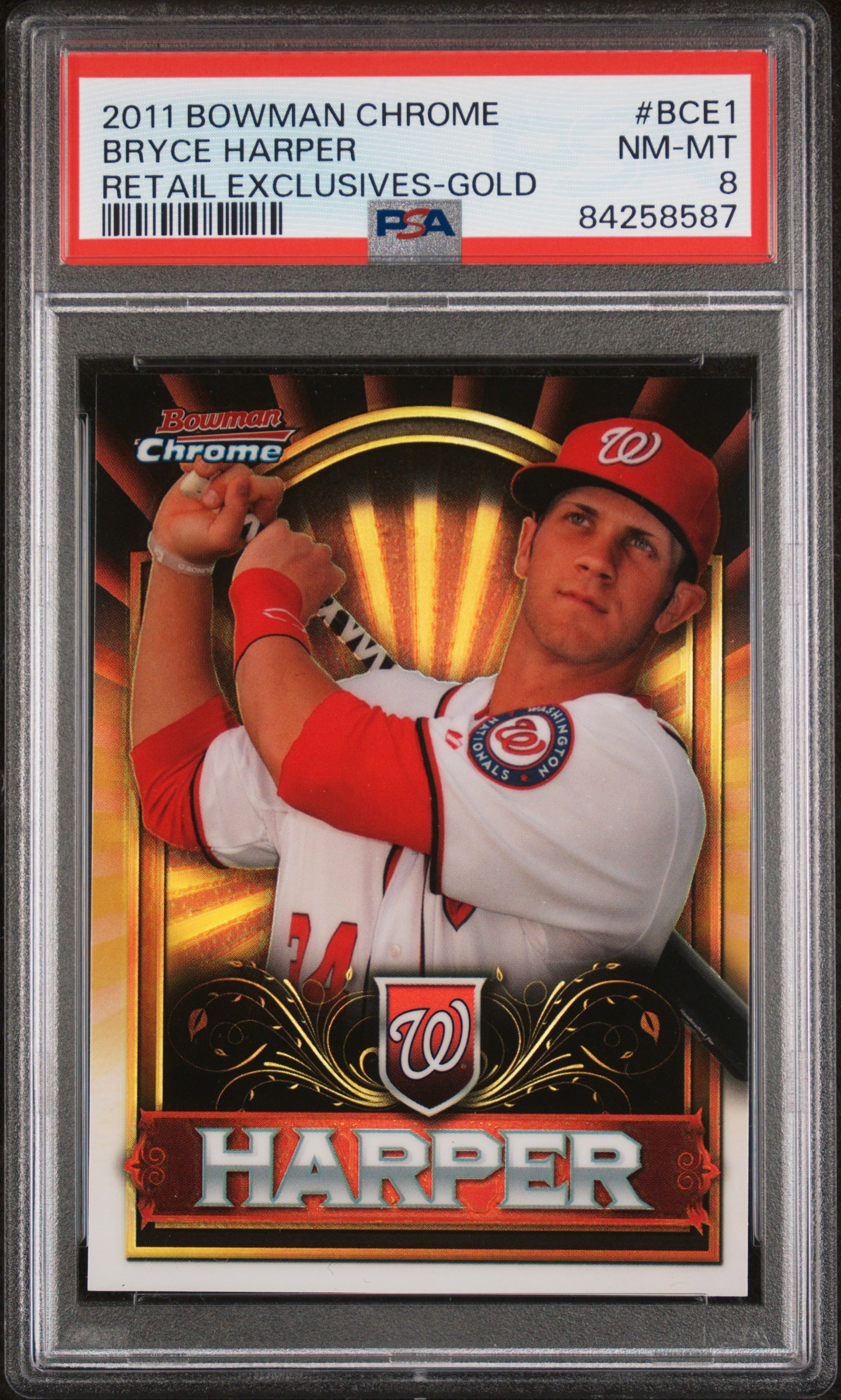 2011 BOWMAN CHROME BRYCE HARPER RETAIL EXCLUSIVES #BCE1 BRYCE HARPER RETAIL EXCLUSIVES-GOLD