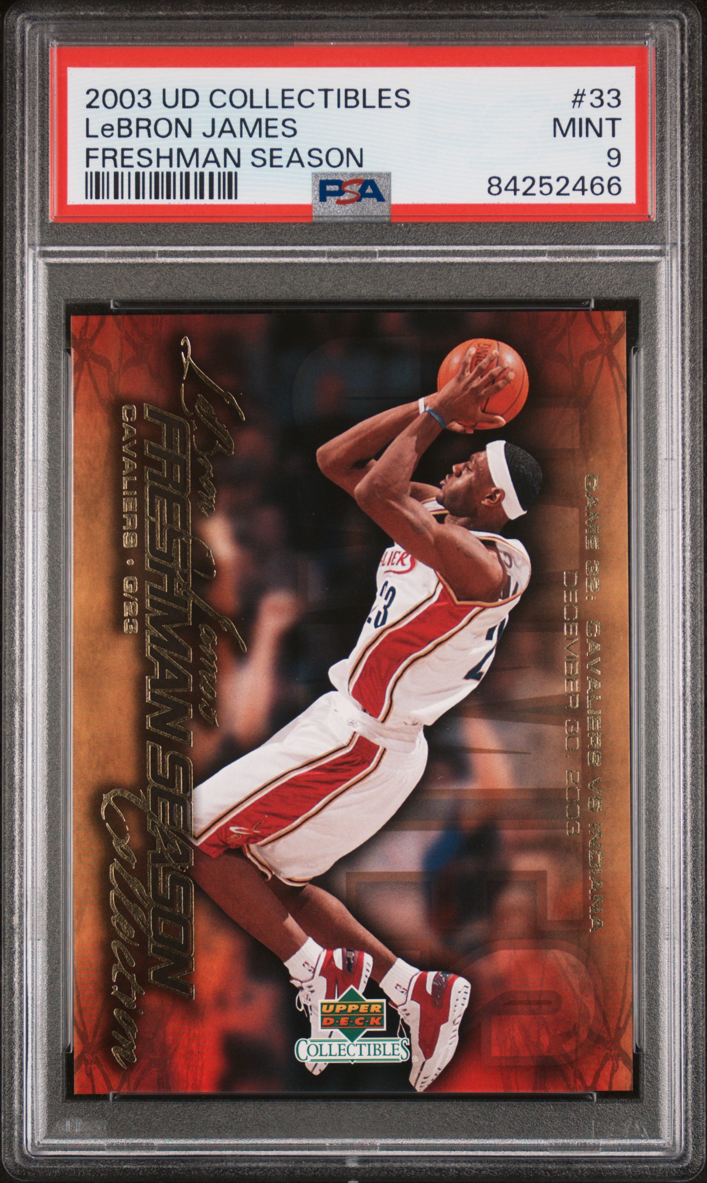 2003 UD COLLECTIBLES LeBRON JAMES FRESHMAN SEASON #33 LeBRON JAMES FRESHMAN SEASON