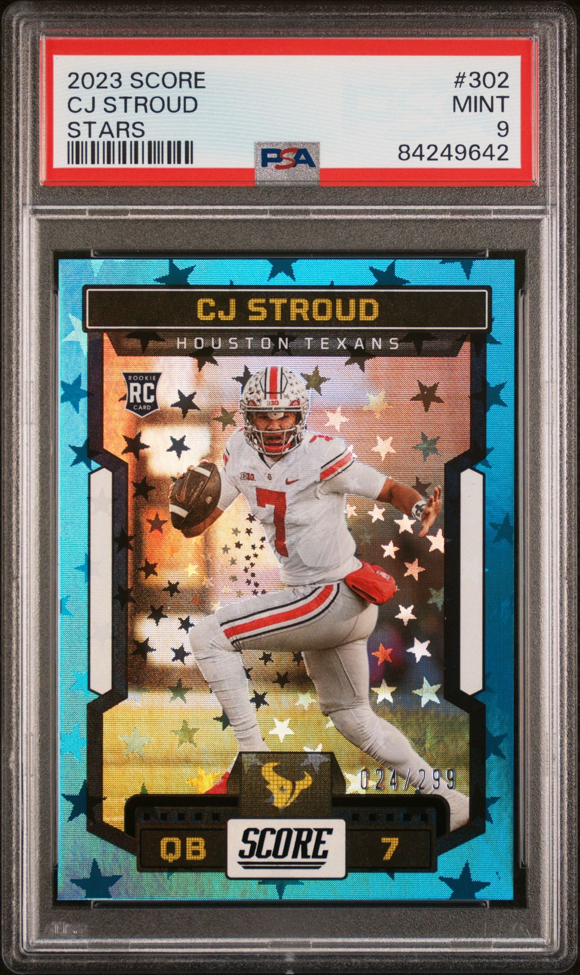 2023 Panini Score Cj Stroud #302 (Stars) Mint 9 front