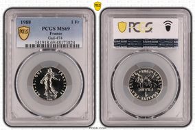 1988 1 Fr Gad-474 MS69