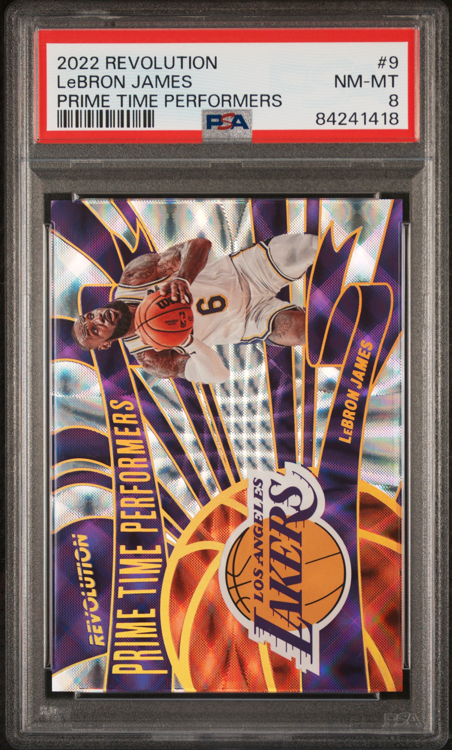 2022 PANINI REVOLUTION PRIME TIME PERFORMERS #9 LeBRON JAMES PRIME TIME PERFORMERS