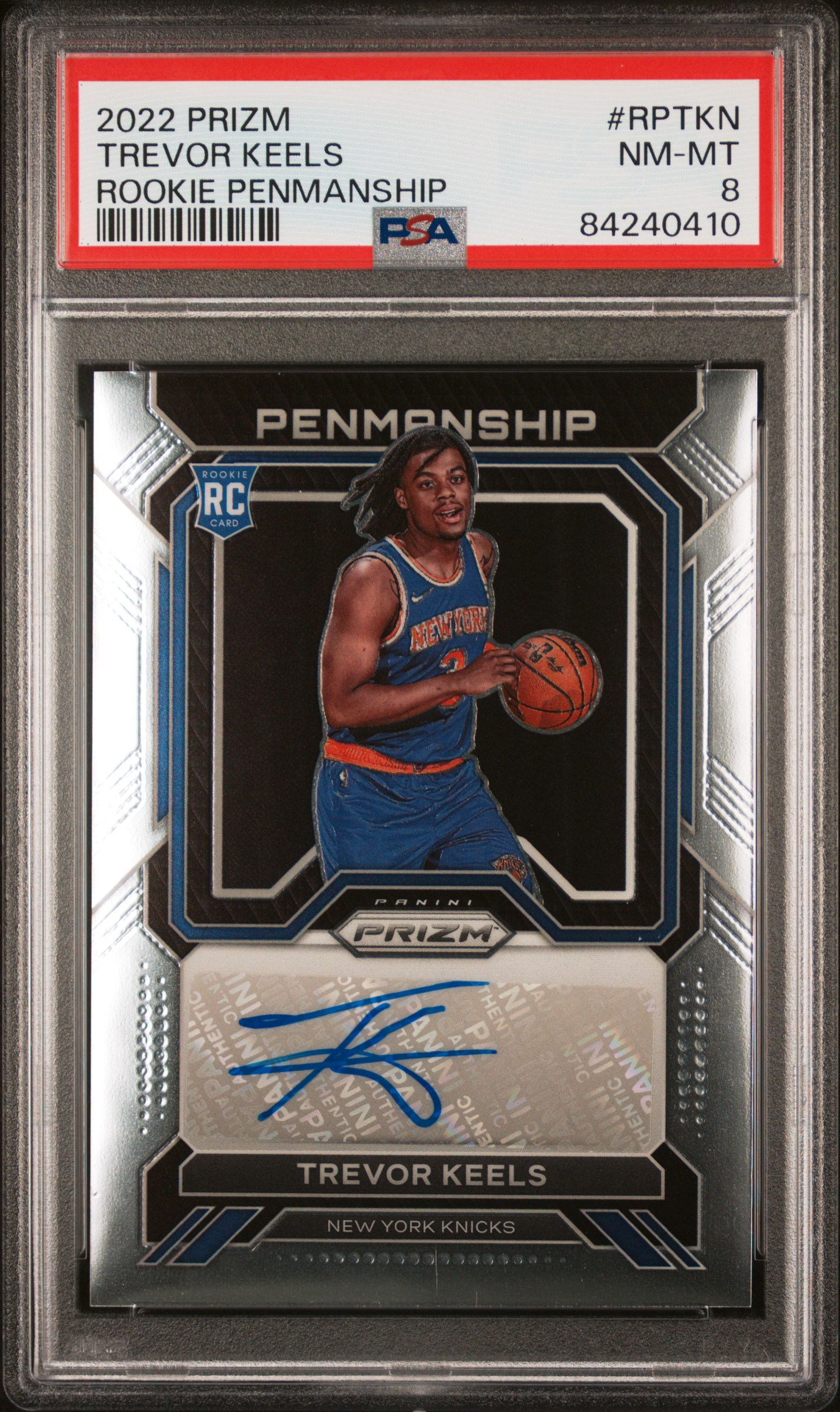 2022 PANINI PRIZM ROOKIE PENMANSHIP #RPTKN TREVOR KEELS ROOKIE PENMANSHIP