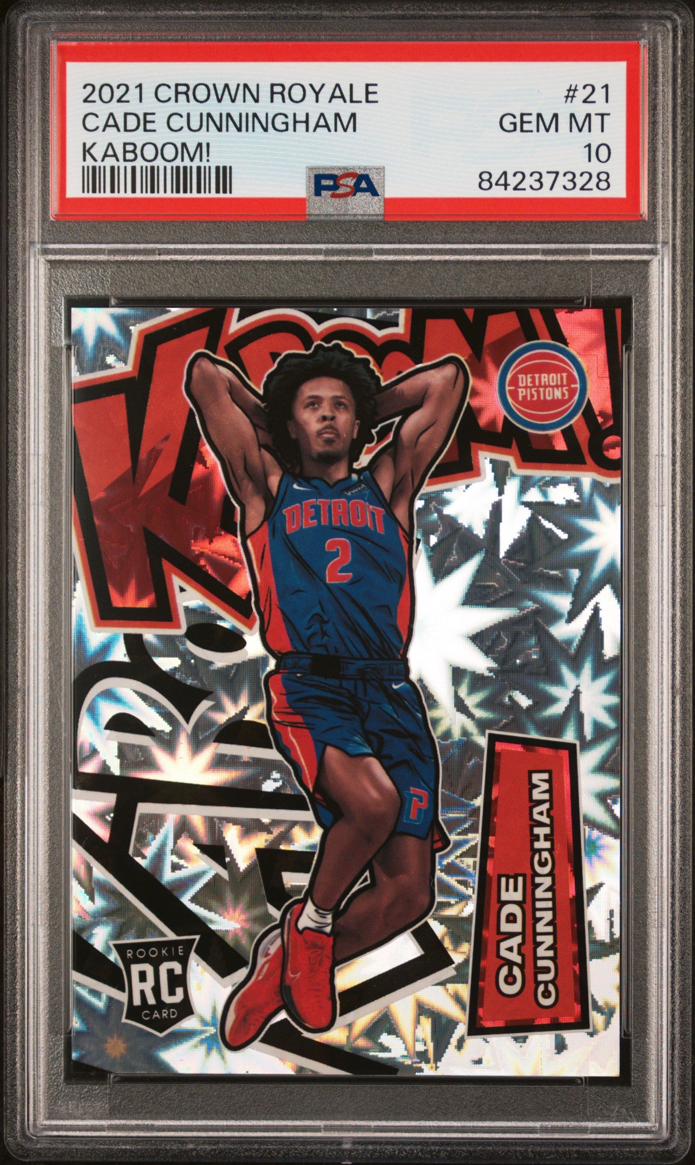 2021 PANINI CROWN ROYALE KABOOM! #21 CADE CUNNINGHAM KABOOM!