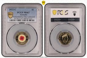 2022-C $2 Remembrance Day Colorized MS67