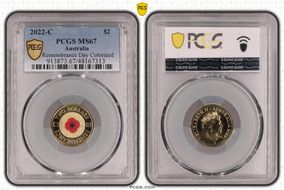 2022-C $2 Remembrance Day Colorized MS67