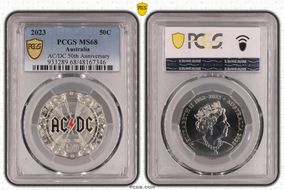 2023 50C AC/DC 50th Anniversary Colorized MS68