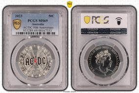 2023 50C AC/DC 50th Anniversary Colorized MS69