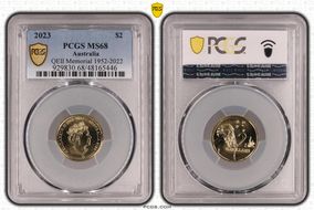 2023 $2 QEII Memorial 1952-2022 MS68