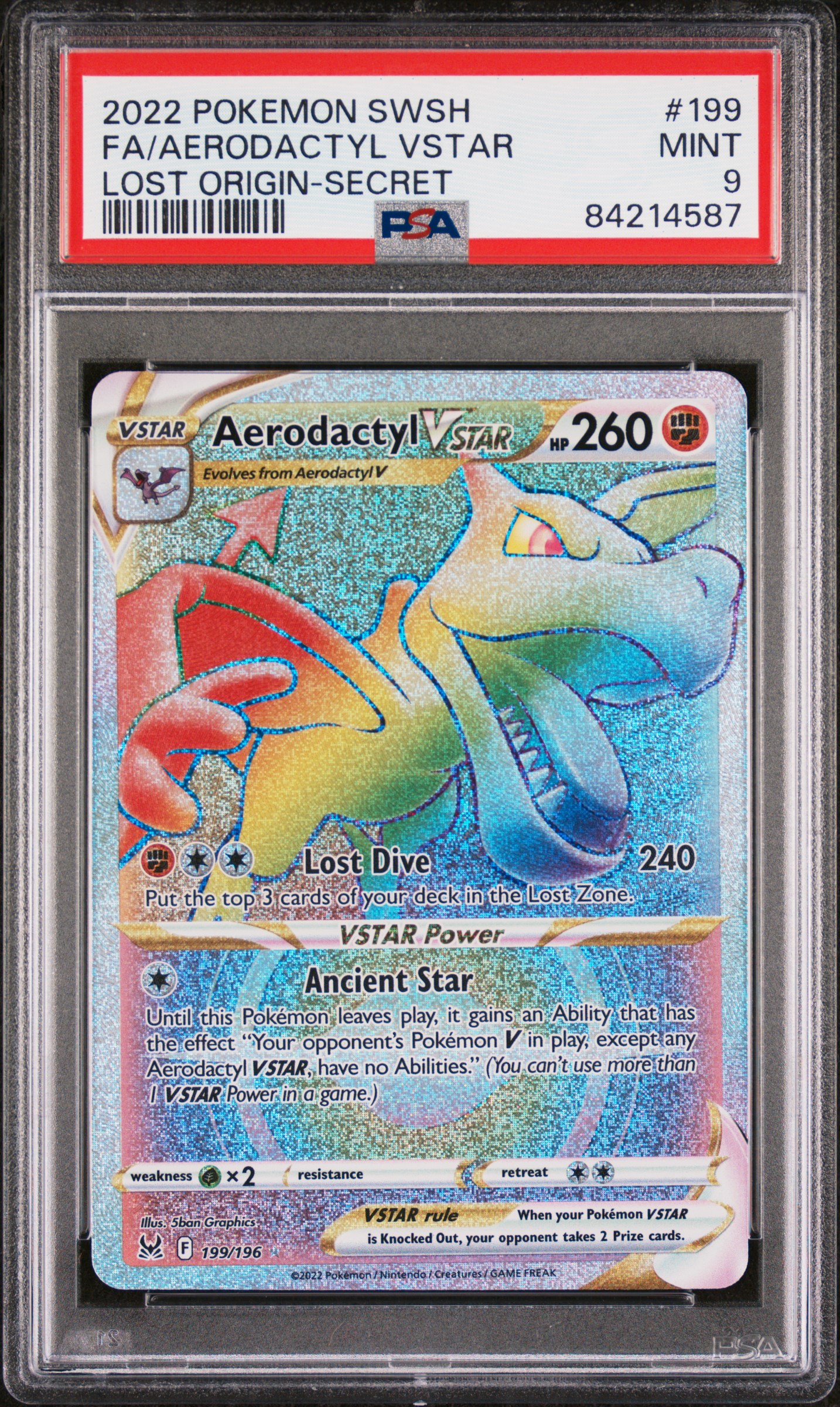 Aerodactyl VSTAR 2022 Sword & Shield: Lost Origin #199/196 Holo (Secret ...