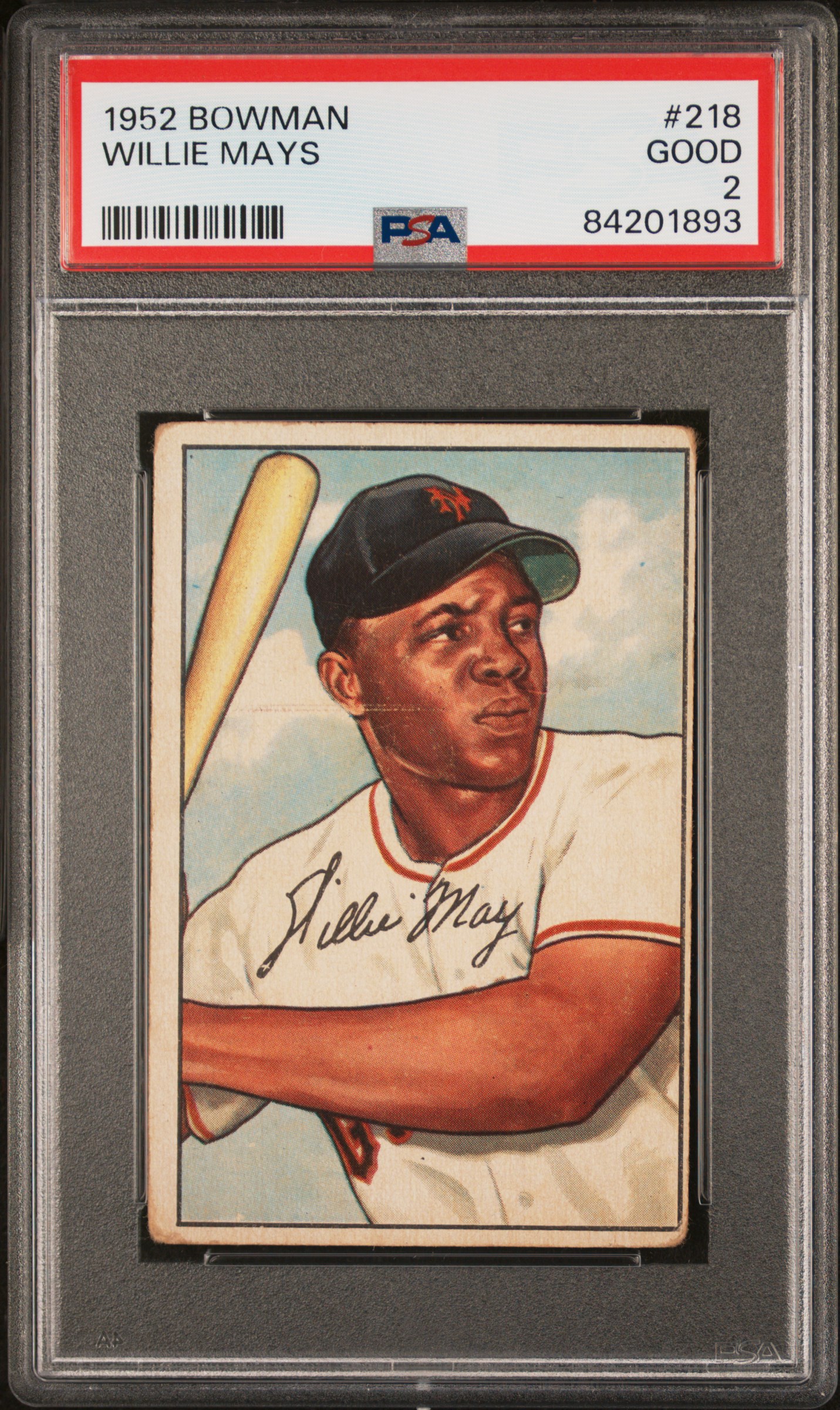 1952 BOWMAN #218 WILLIE MAYS