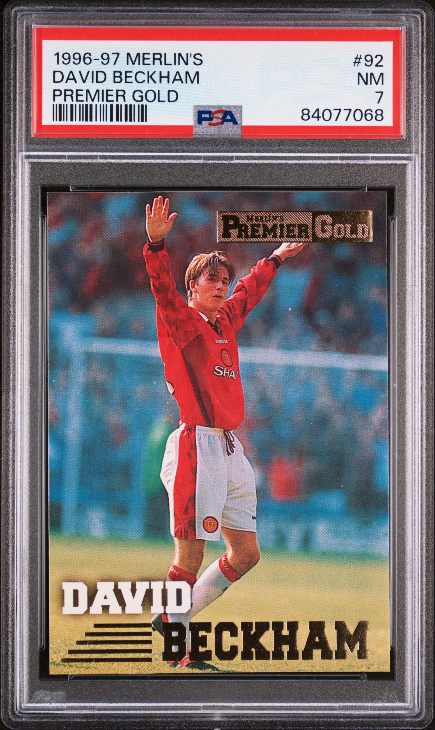 1996 MERLIN'S PREMIER GOLD #92 DAVID BECKHAM PREMIER GOLD