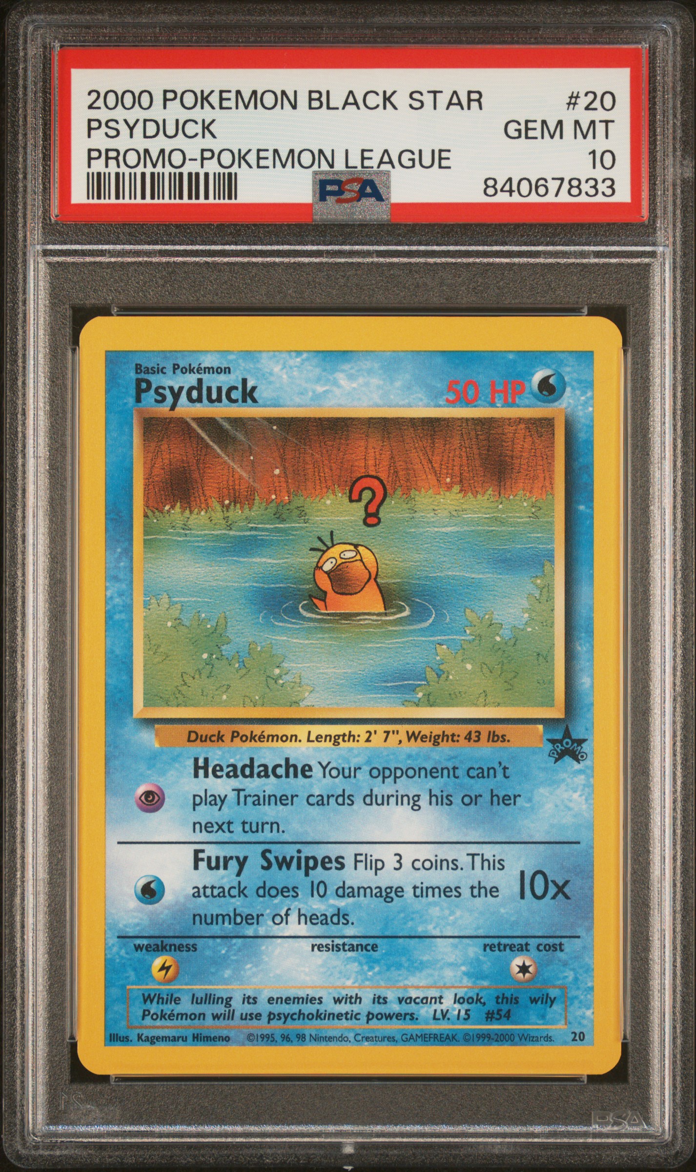 2000 POKEMON PROMO BLACK STAR #20 PSYDUCK PROMO-POKEMON LEAGUE