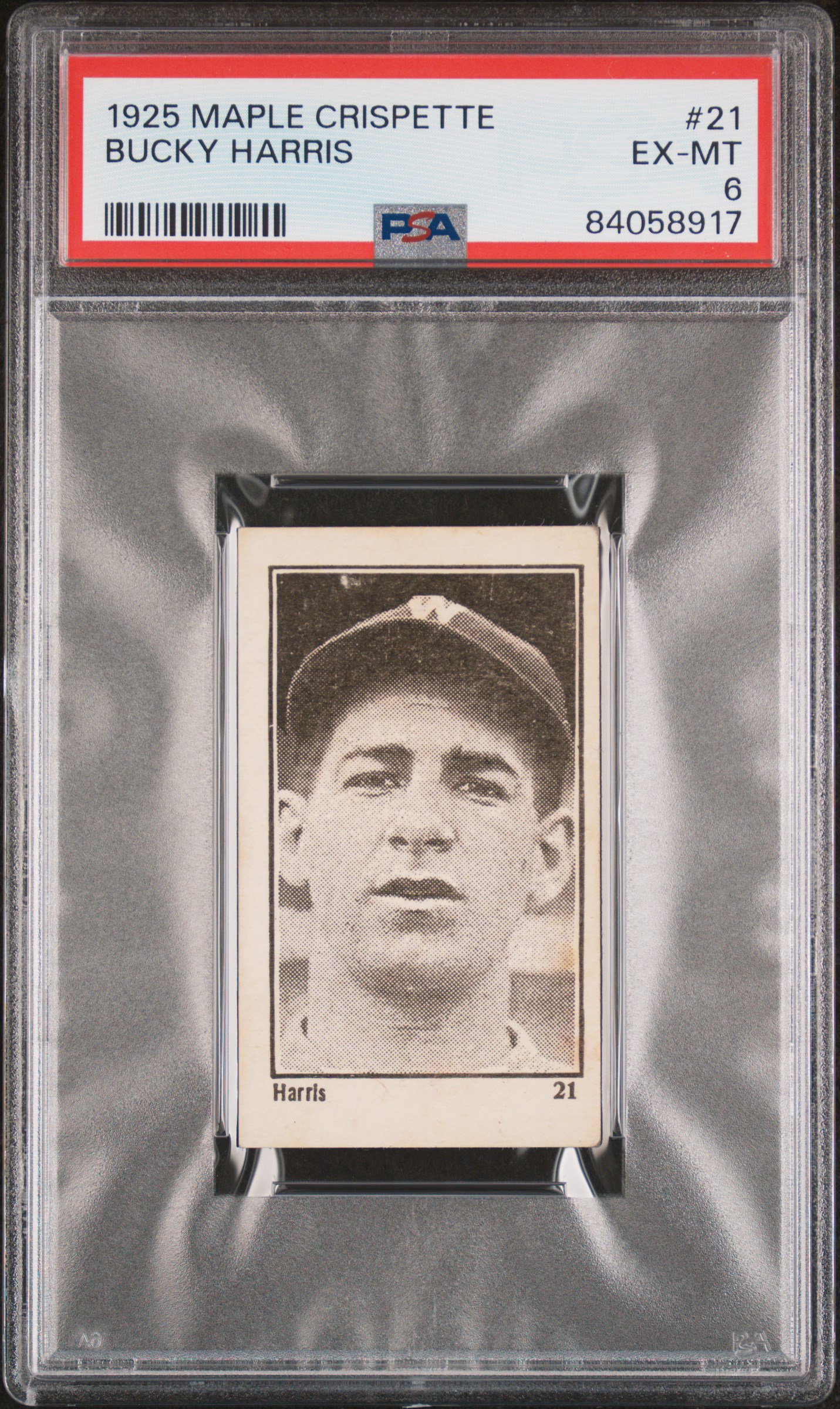 1925 MAPLE CRISPETTE #21 BUCKY HARRIS