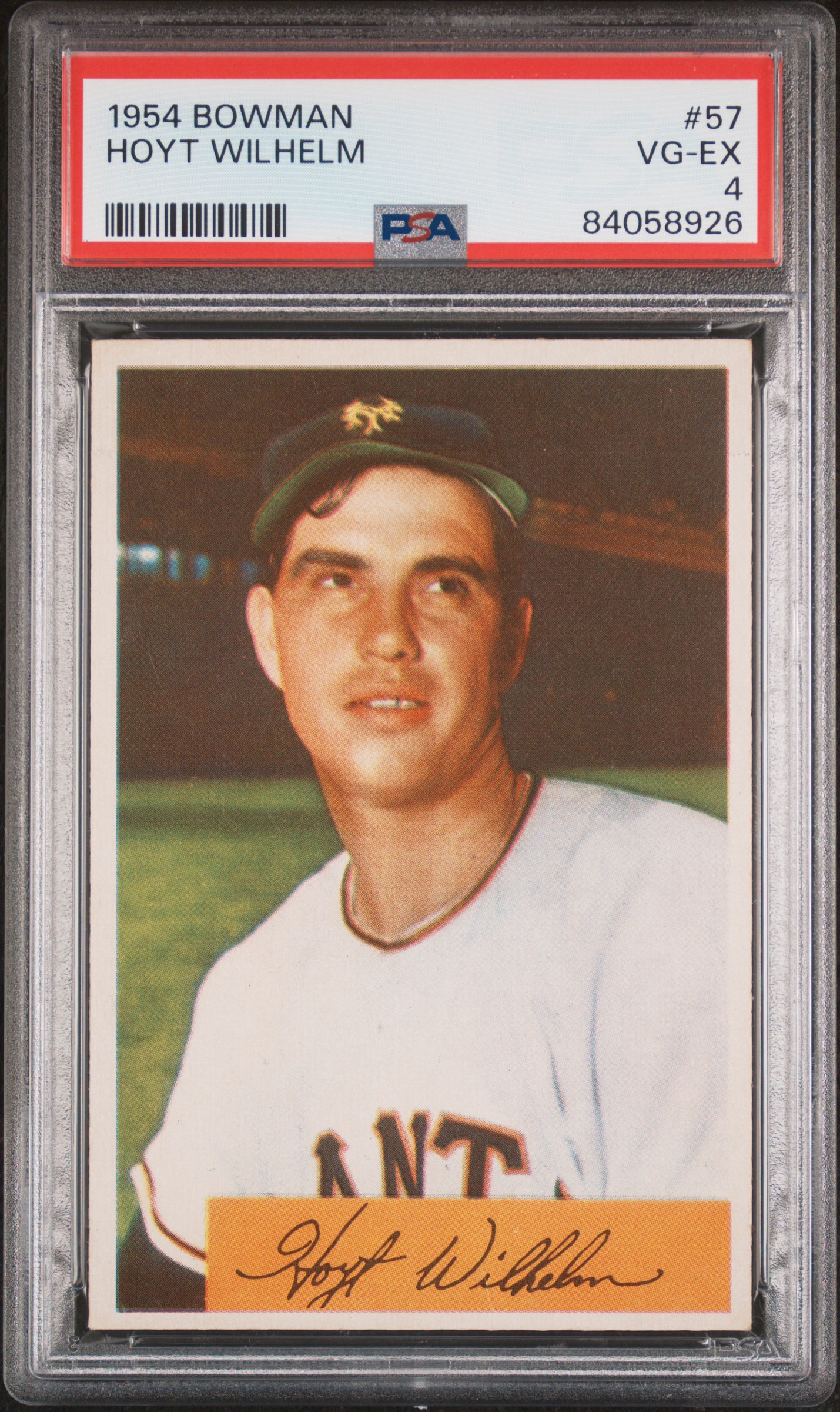 1954 BOWMAN #57 HOYT WILHELM