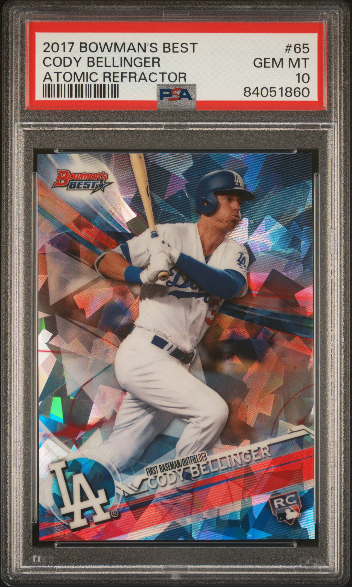 2017 BOWMAN'S BEST #65 CODY BELLINGER ATOMIC REFRACTOR