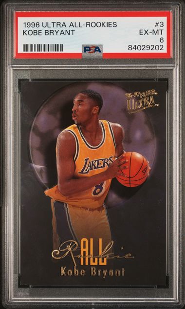 1996 Ultra All-Rookies 3 Kobe Bryant Rookie Card – PSA EX-MT 6