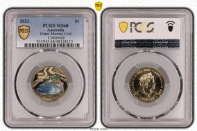 2023 $1 Giant Murray Cod  Colorized MS68