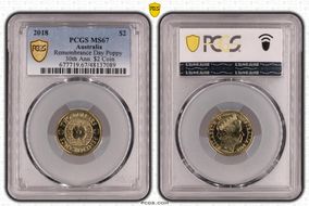2018 $2 Remembrance Day Poppy 30th Ann. $2 Coin MS67