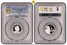 2023 $2 Queen Elizabeth II Memorial  Silver PR70DCAM