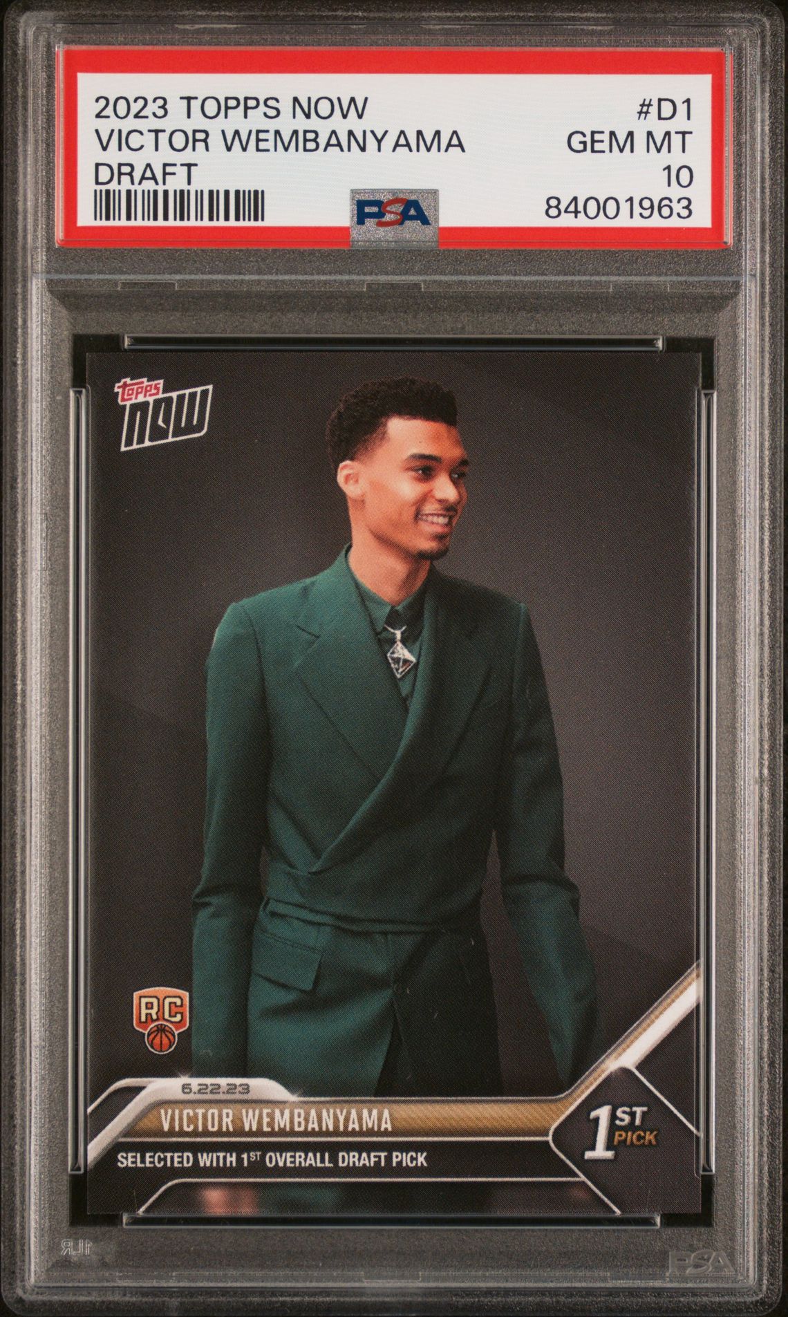 2023 Topps Topps Now #D-1 Victor Wembanyama front