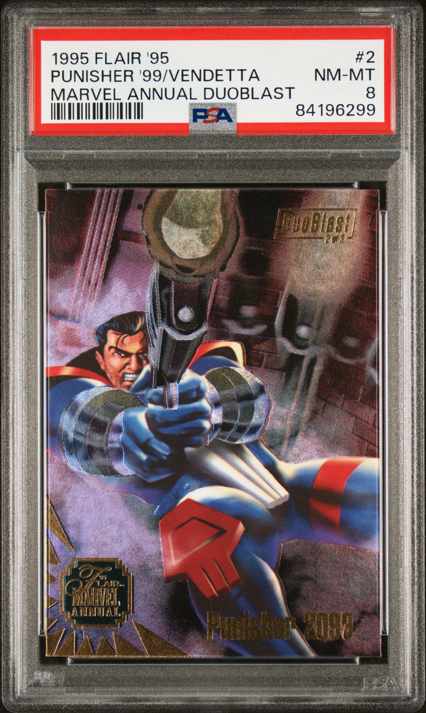 1995 FLAIR '95 MARVEL ANNUAL DUOBLAST #2 PUNISHER '99/VENDETTA MARVEL ANNUAL DUOBLAST