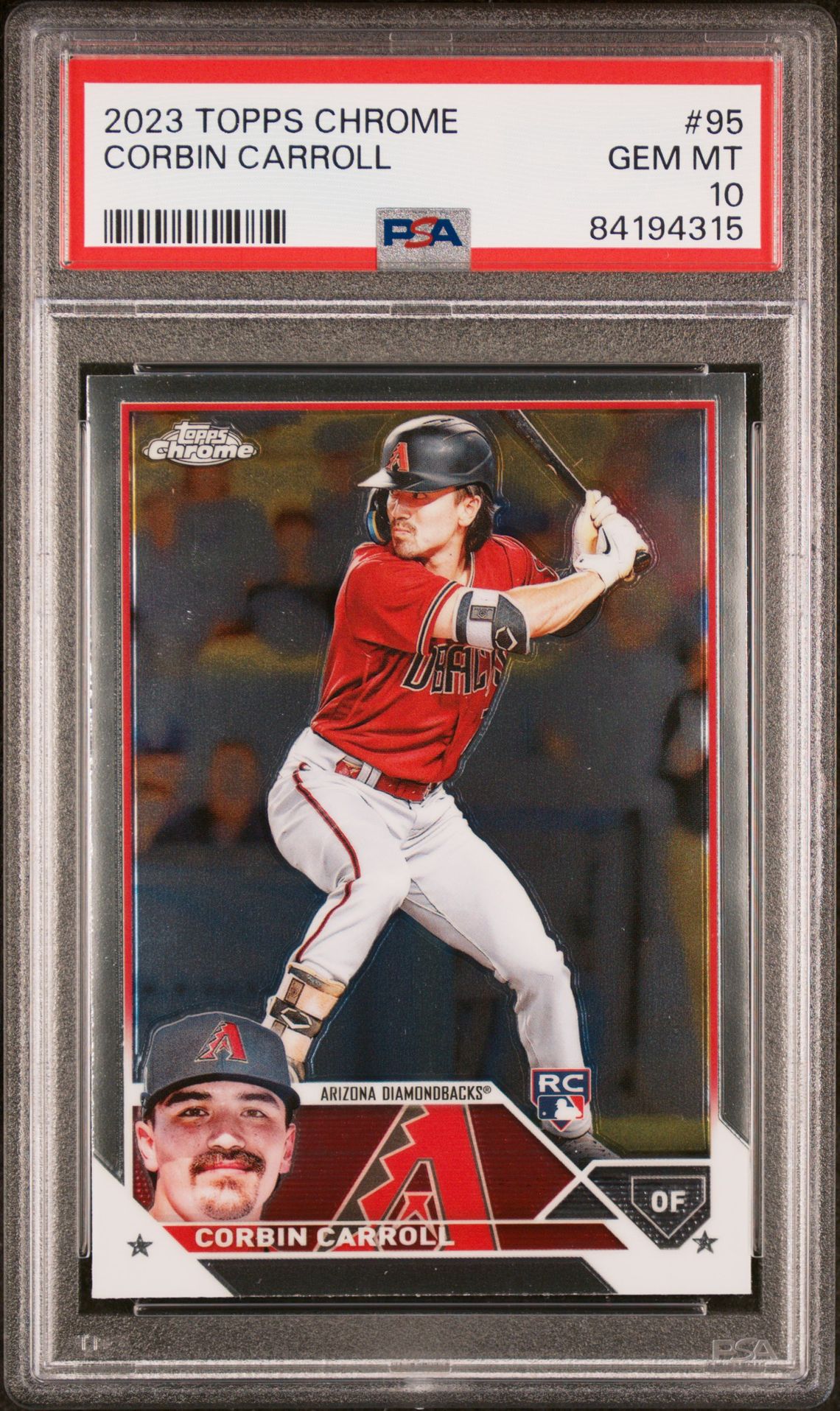 2023 Topps Chrome Corbin Carroll #95 Gem Mt 10 front