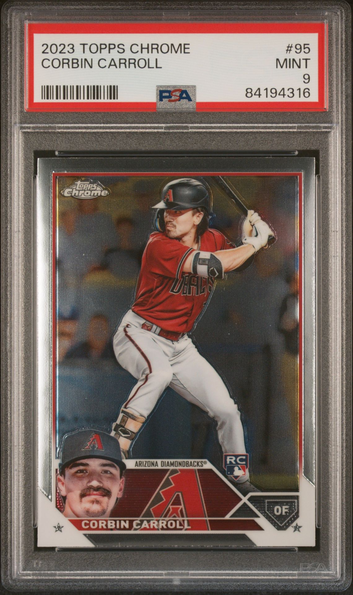 2023 Topps Chrome Corbin Carroll #95 Mint 9 front