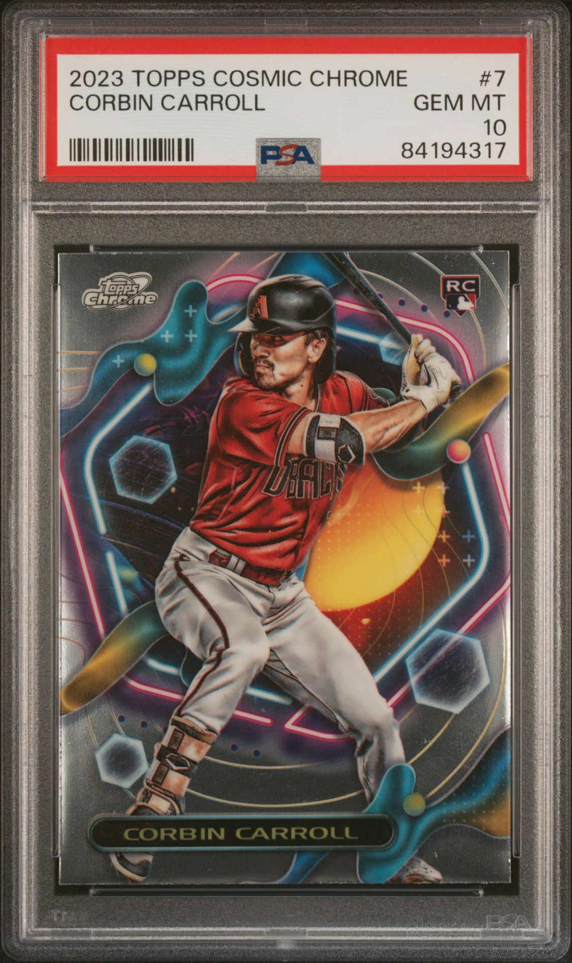 2023 Topps Cosmic Chrome Corbin Carroll #7 Gem Mt 10 front