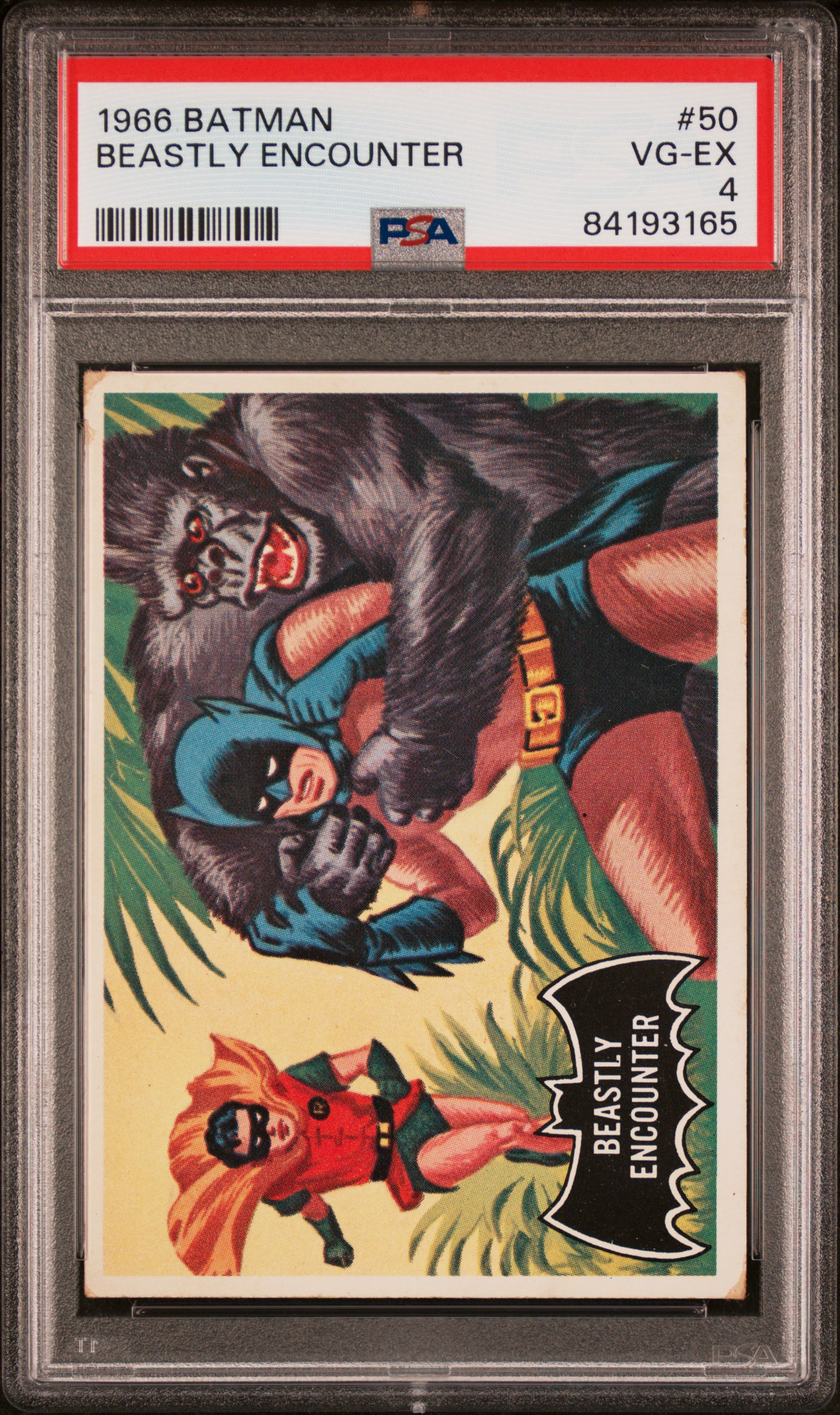 1966 TOPPS BATMAN #50 BEASTLY ENCOUNTER