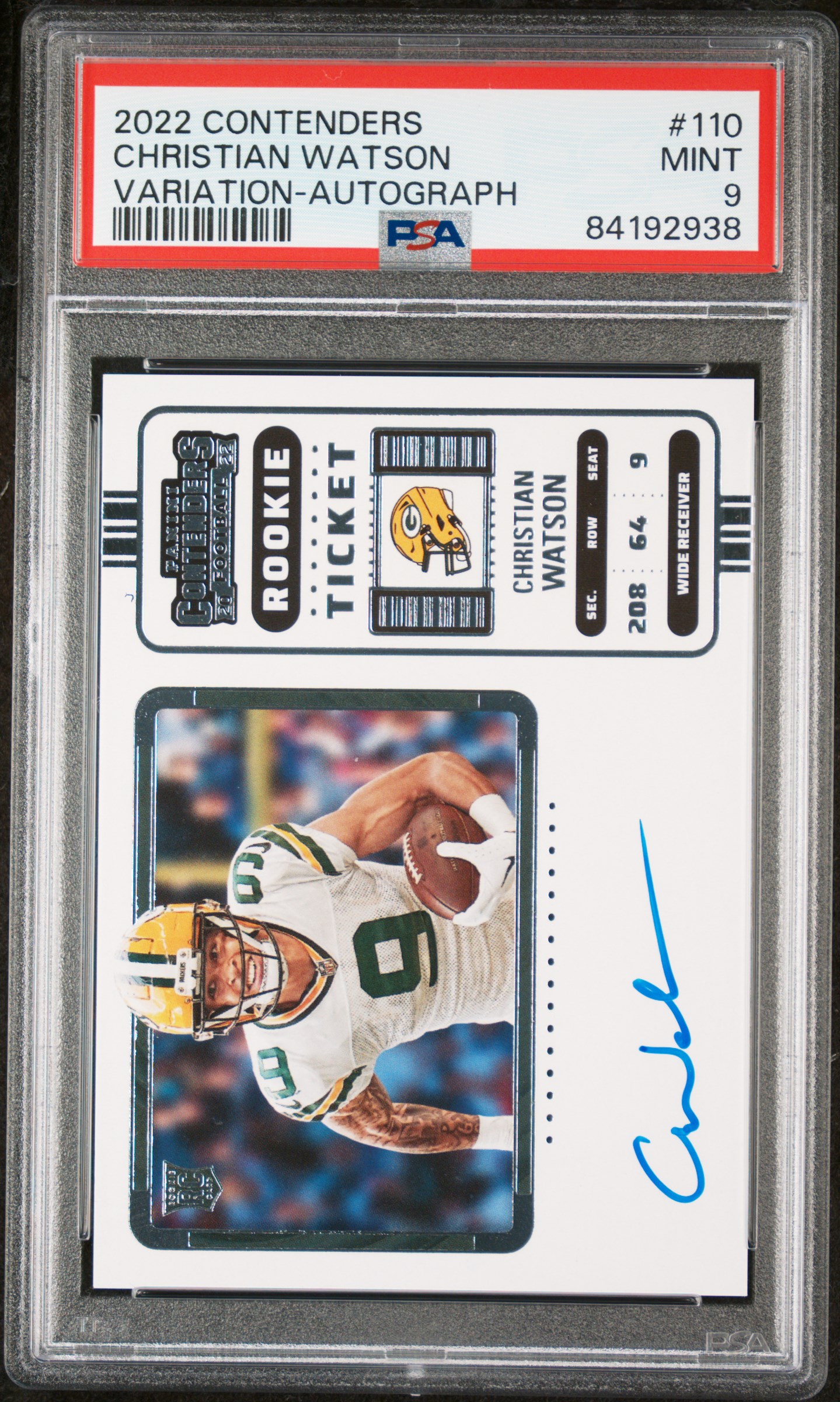 2022 PANINI CONTENDERS #110 CHRISTIAN WATSON VARIATION-AUTOGRAPH