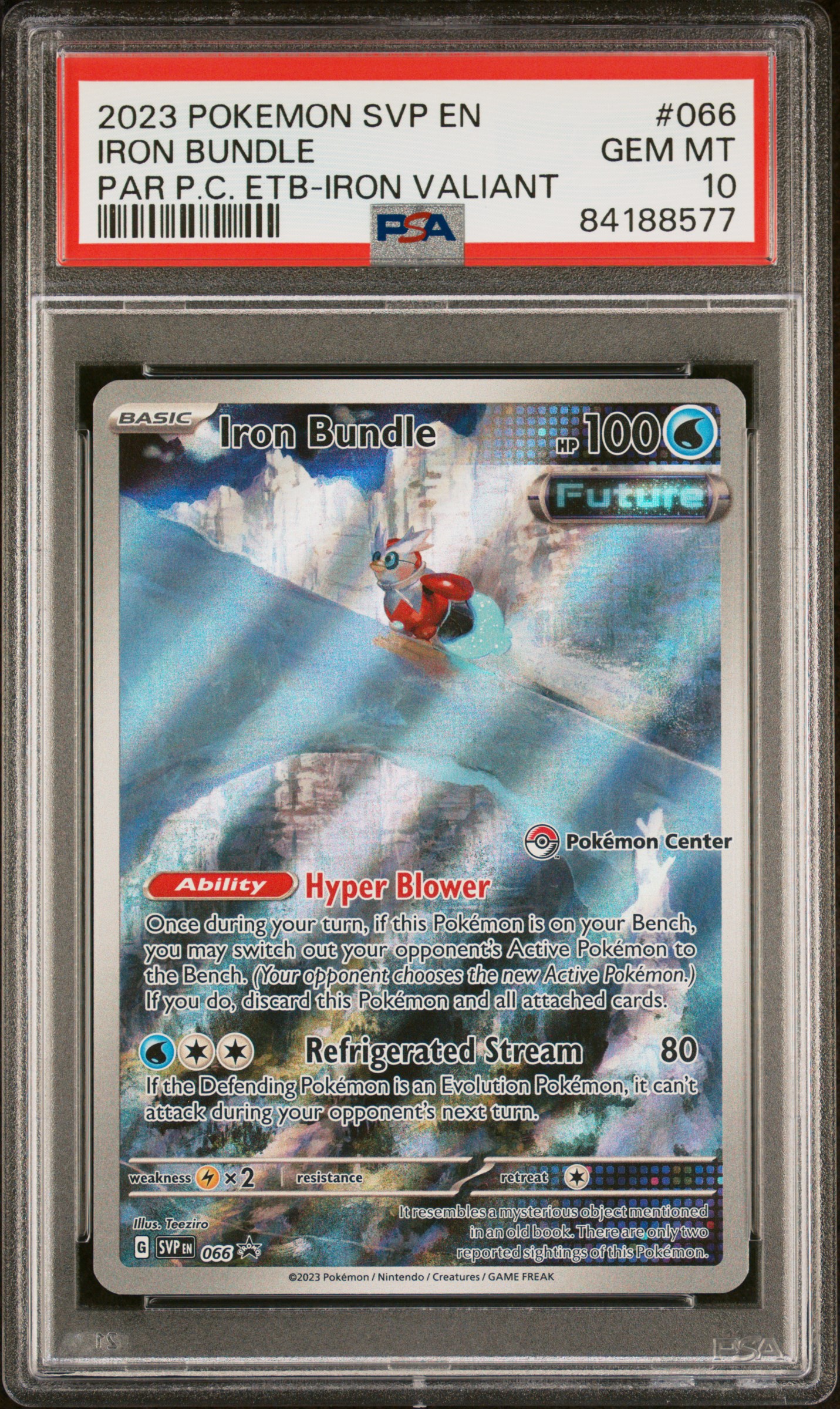 2023 POKEMON SVP EN-SV BLACK STAR PROMO #066 IRON BUNDLE PAR PC ETB-IRON VALIANT