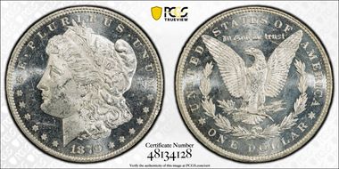1879 $1 MS62DMPL