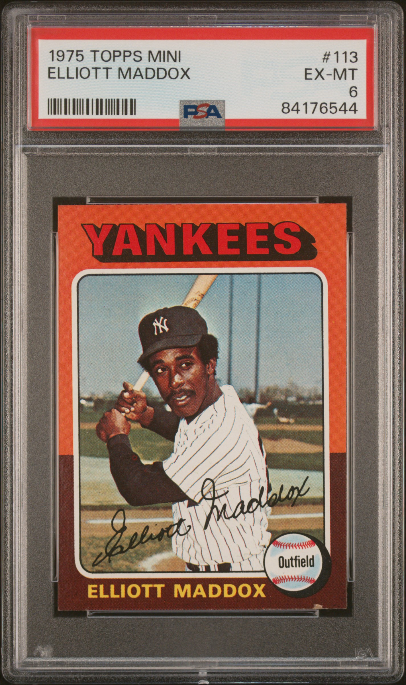 1975 TOPPS MINI #113 ELLIOTT MADDOX