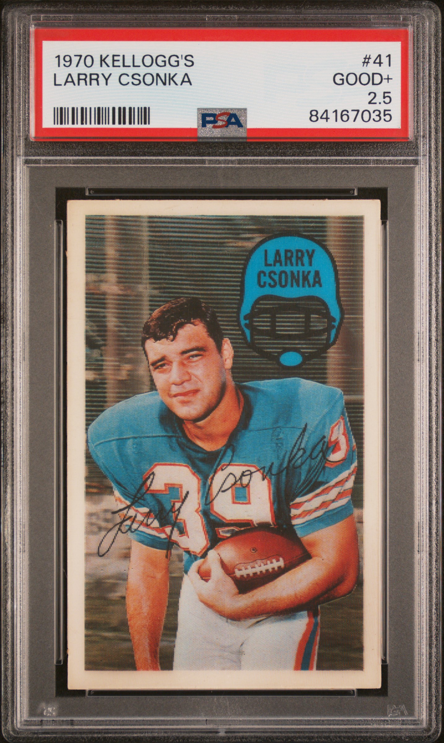 1970 KELLOGG'S #41 LARRY CSONKA
