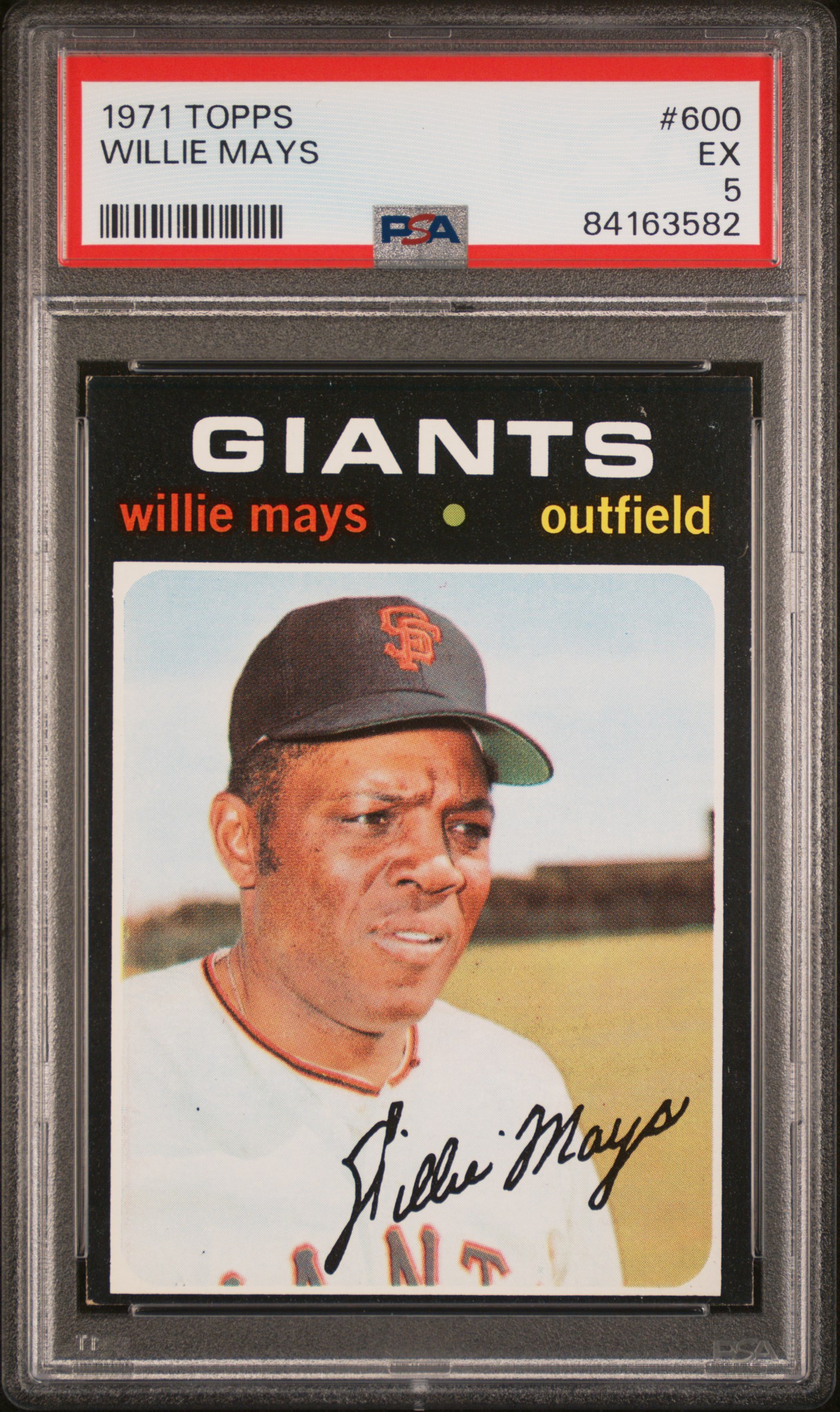 1971 TOPPS #600 WILLIE MAYS