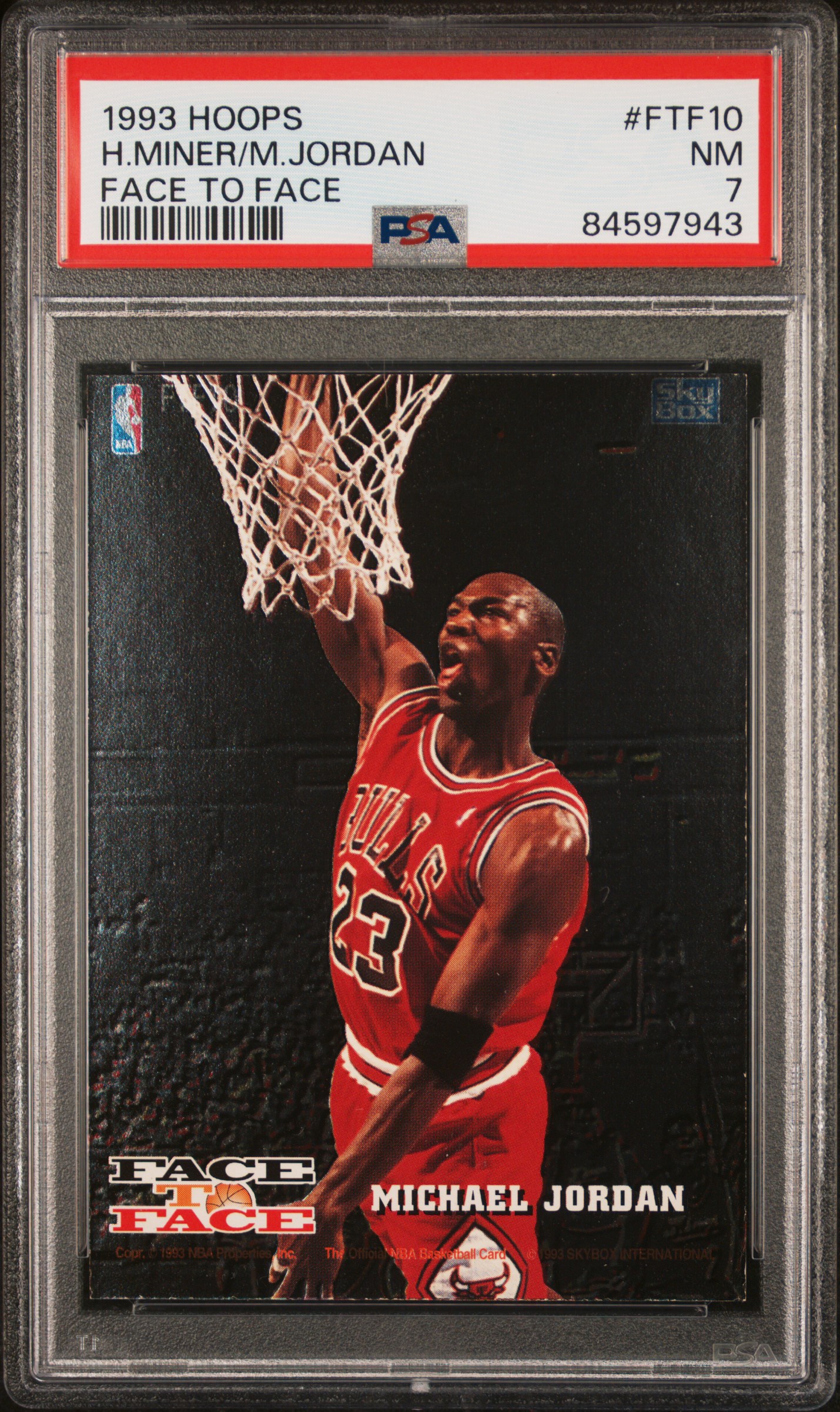 1993 HOOPS FACE TO FACE #FTF10 H.MINER/M.JORDAN FACE TO FACE