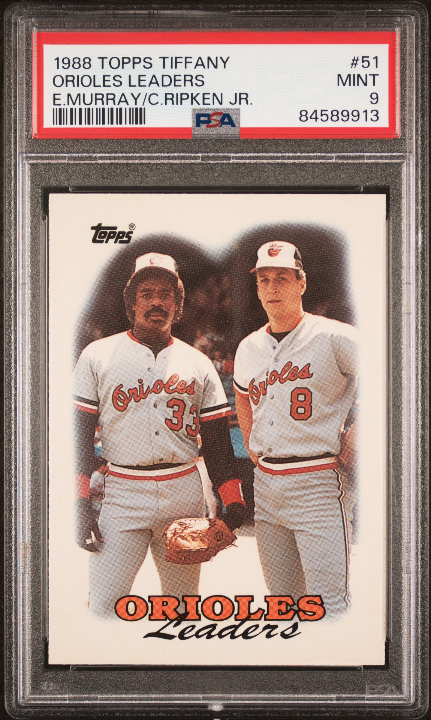 1988 TOPPS TIFFANY #51 ORIOLES LEADERS E.MURRAY/C.RIPKEN JR.