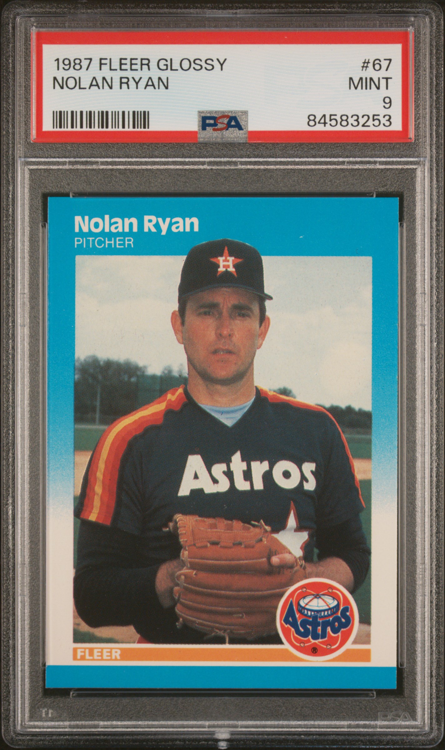 1987 FLEER GLOSSY #67 NOLAN RYAN