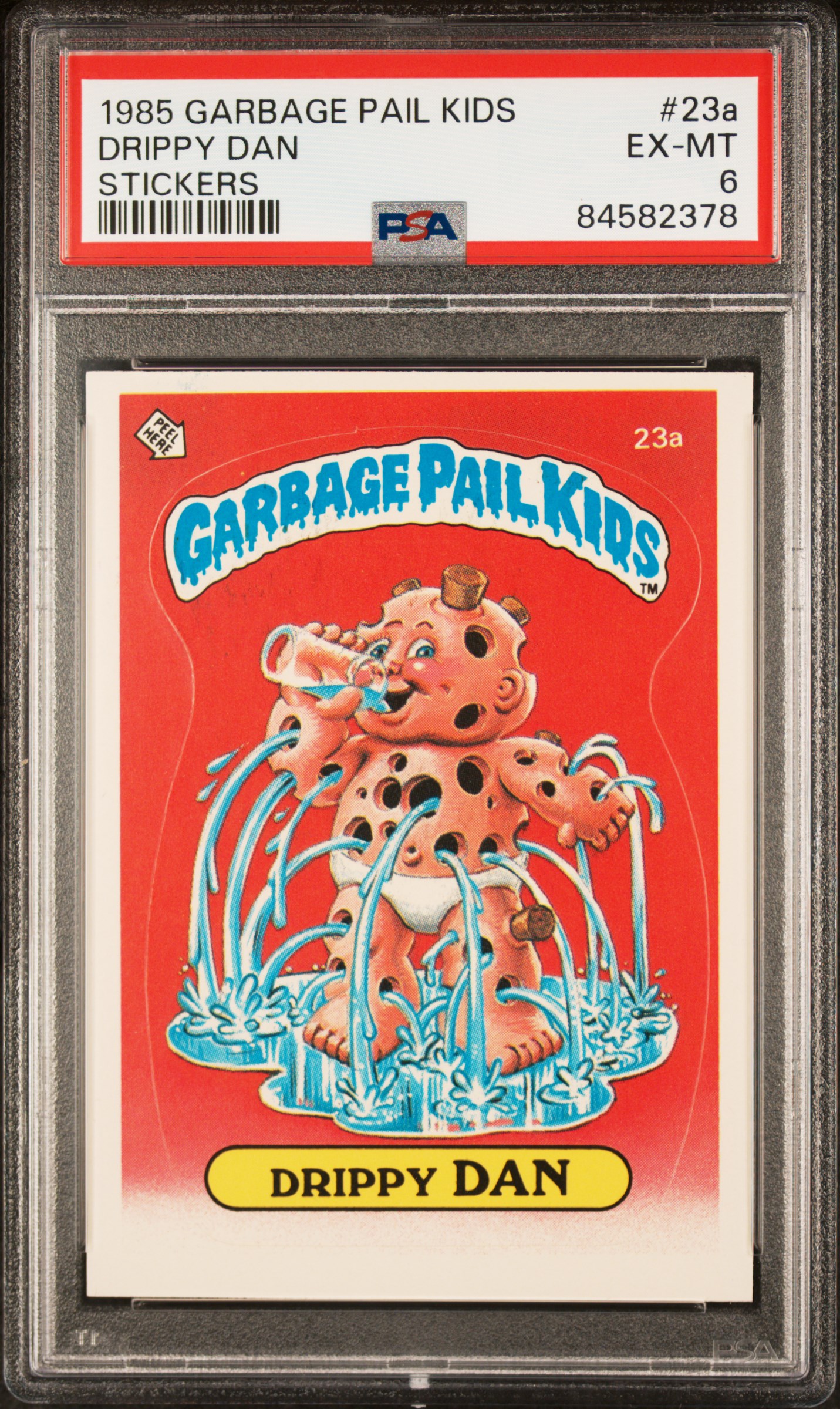 1985 GARBAGE PAIL KIDS STICKERS #23a DRIPPY DAN STICKERS