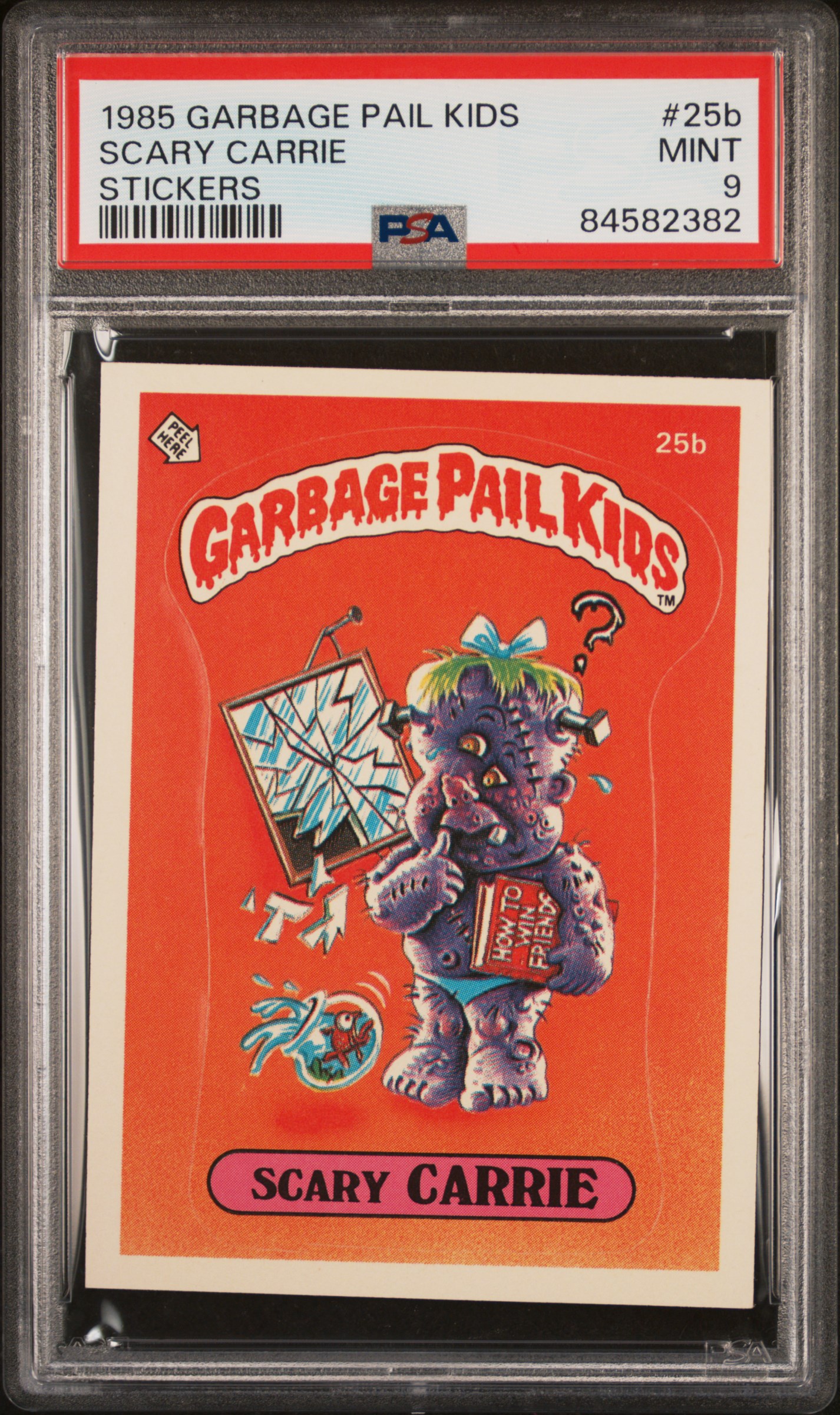1985 GARBAGE PAIL KIDS STICKERS #25b SCARY CARRIE STICKERS