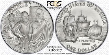 2007-P $1 Jamestown PR69DCAM