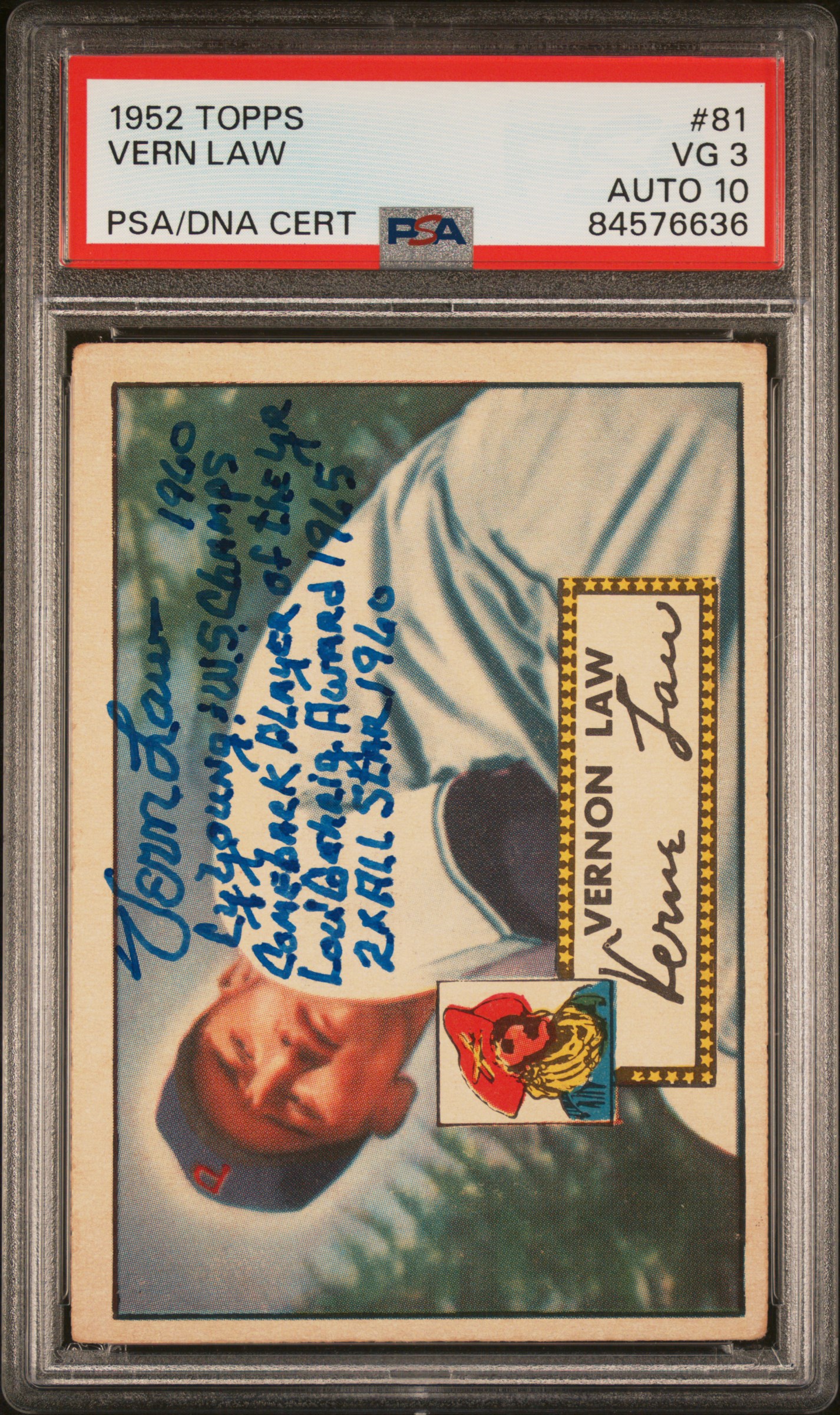 1952 TOPPS #81 VERNON LAW
