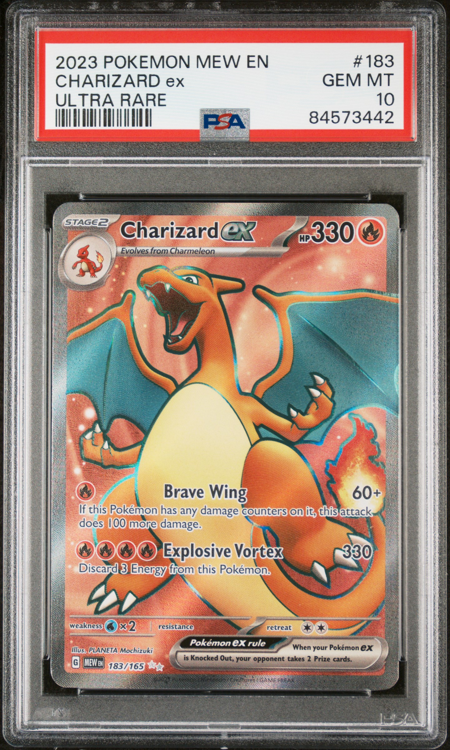 2023 POKEMON MEW EN-151 #183 CHARIZARD ex ULTRA RARE