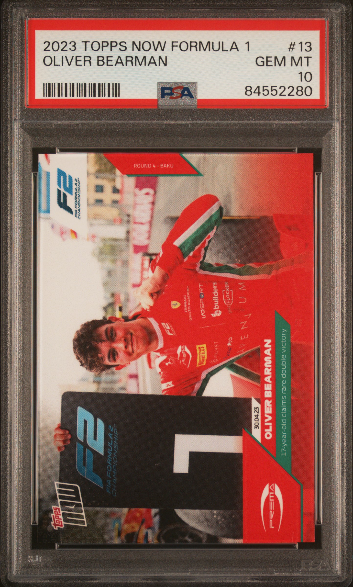 2023 TOPPS NOW FORMULA 1 #13 OLIVER BEARMAN