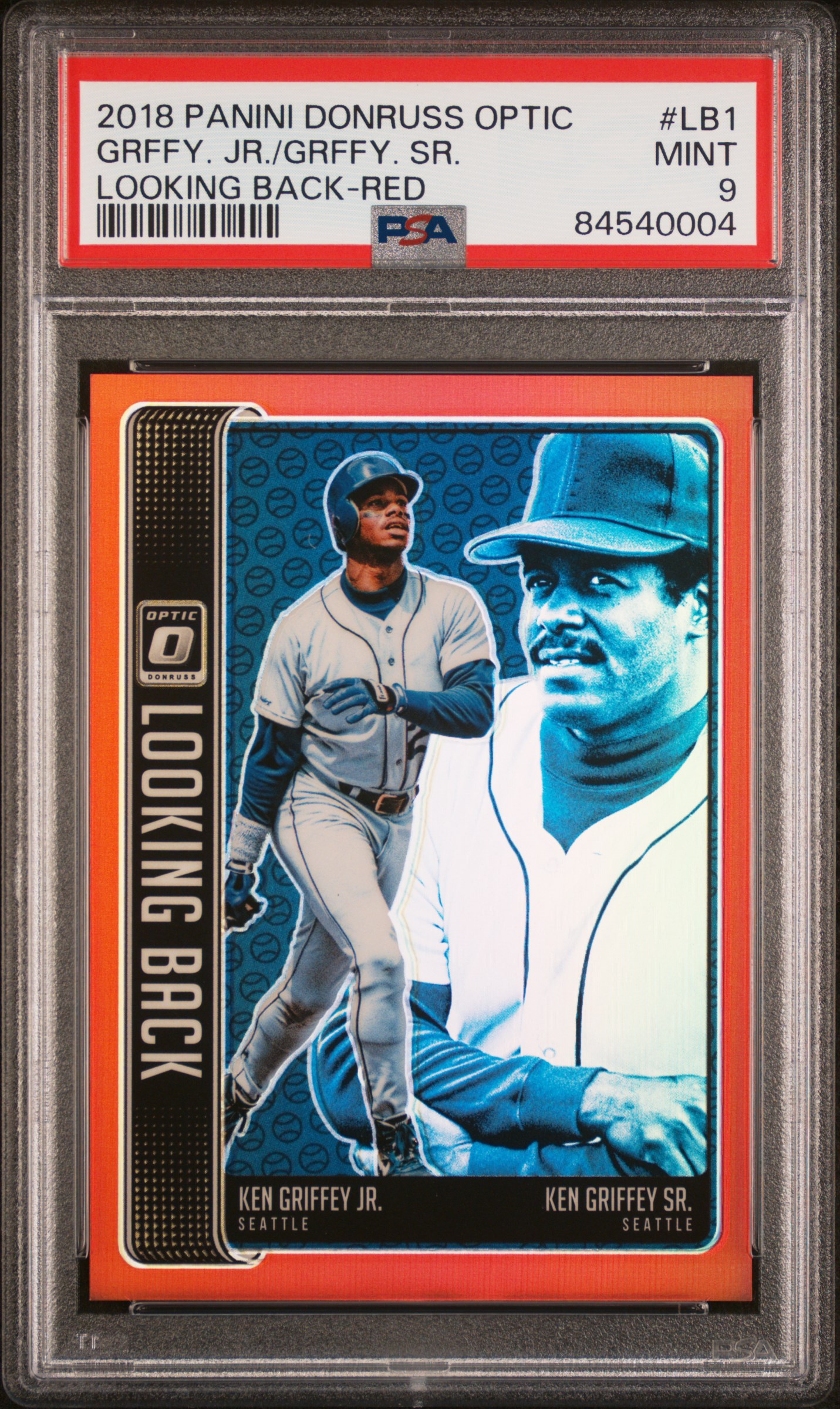 2018 PANINI DONRUSS OPTIC LOOKING BACK #LB1 GRFFY. JR./GRFFY. SR. LOOKING BACK-RED