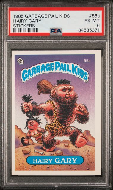 1985 Topps Garbage Pail Kids Series 2 STICKERS #55A Hairy Gary front