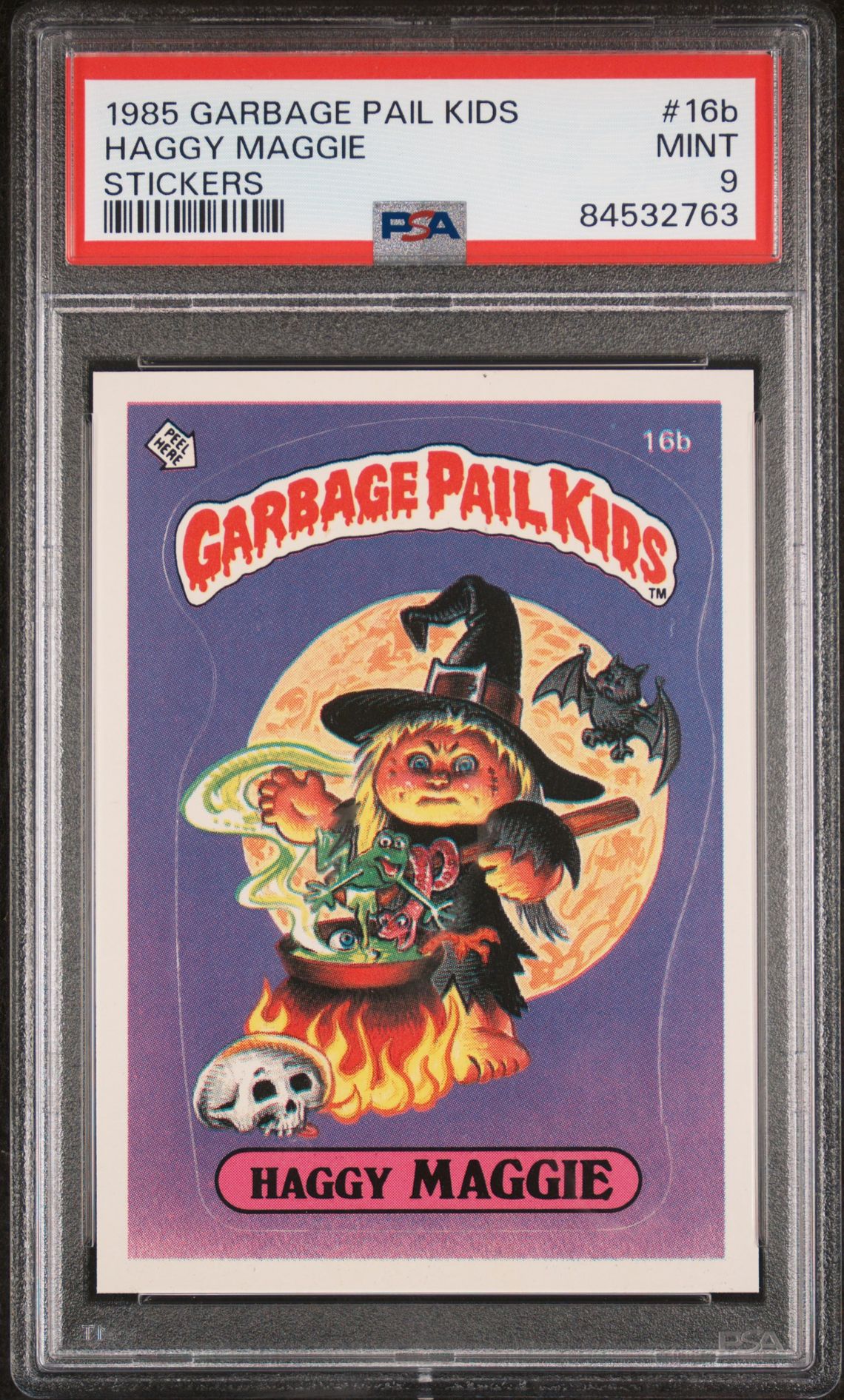 1985 Topps GARBAGE PAIL KIDS STICKERS #16B Haggy Maggie front