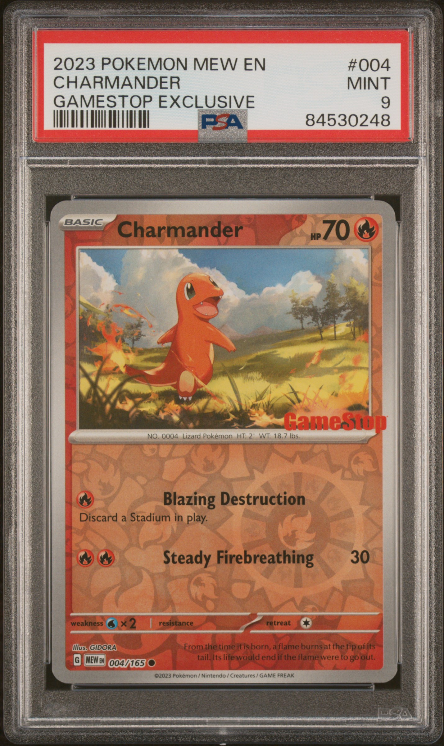2023 #004 Charmander PSA 9 Mew EN-151