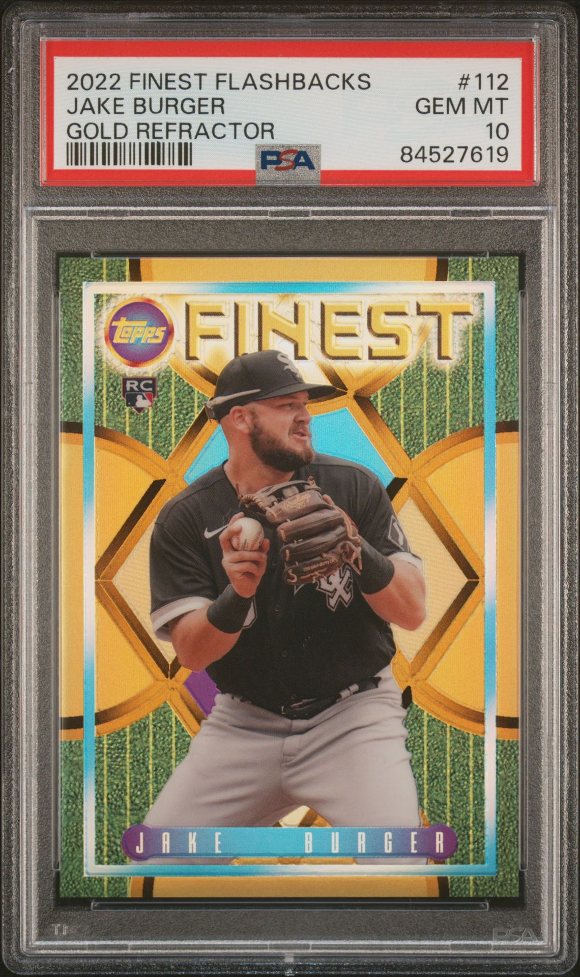 2022 Topps TOPPS FINEST FLASHBACKS Gold Refractor #112 Jake Burger front